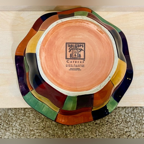 Vintage Tabletops Gallery Caracas Bowl Ruffled Rim Hand Painted (Discontinued) - Picture 8 of 10
